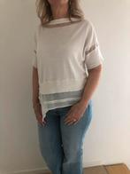 Twinset Milano Oversized Ecru Dunne Trui met Korte Mouwen, Ophalen of Verzenden, Zo goed als nieuw, Maat 36 (S), Beige
