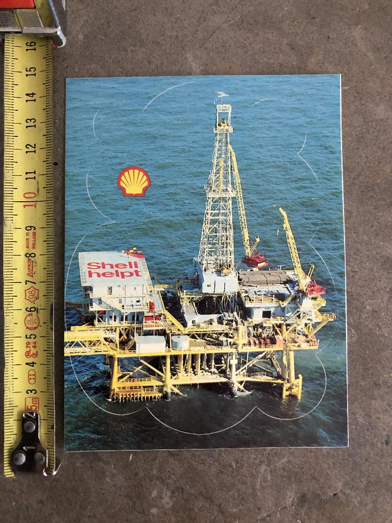 Stk.76/ Vintage sticker shell olieplatform, Verzamelen, Ophalen of Verzenden, Zo goed als nieuw, Bedrijf of Vereniging