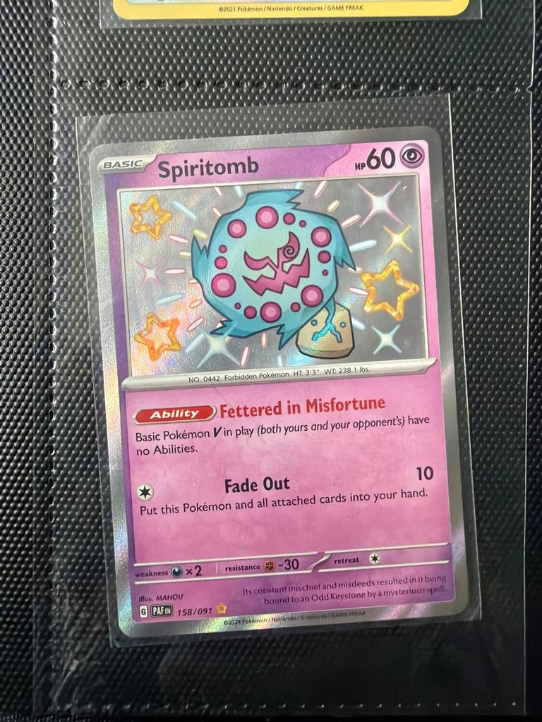 Spiritomb 158/091 PAF EN Pokémon Kaart Foil, Ophalen of Verzenden, Zo goed als nieuw, Losse kaart, Foil