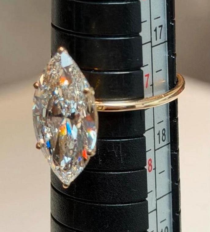Nieuwe gouden ring met VS1 diamant van maar liefst 5 karaat!, Sieraden, Tassen en Uiterlijk, Ringen, Nieuw, Ophalen of Verzenden
