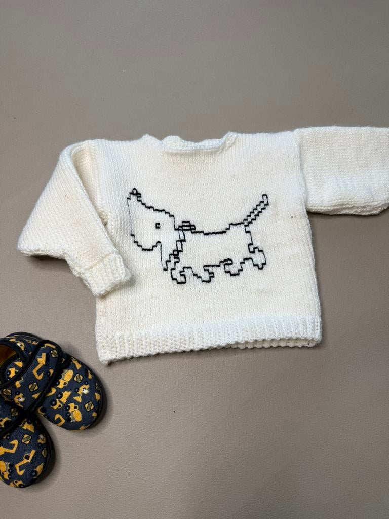 Handgemaakte takkie trui maat 92/98, Ophalen of Verzenden, Zo goed als nieuw, Jongen of Meisje, Trui of Vest
