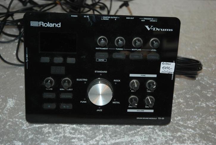 Roland Drummodule met adapter en kabelboom TD-25KV, Muziek en Instrumenten, Instrumenten | Onderdelen, Gebruikt, Drums of Percussie