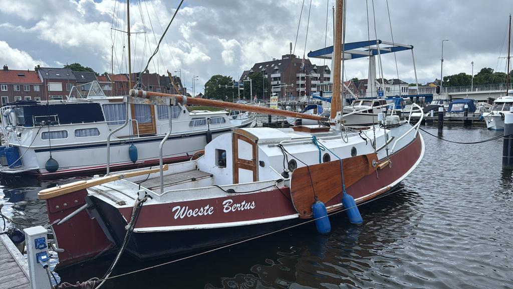 Tholense schouw ‘Woeste Bertus’ 10 meter, Watersport en Boten, Platbodems, Gebruikt, 9 tot 12 meter, Staal, Diesel, Ophalen
