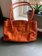 Tod's D-Bag Handtas Oranje Korrelig Leer, Oranje, Ophalen of Verzenden, Zo goed als nieuw, W