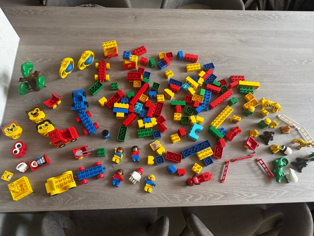 Grote verzameling Duplo met diverse sets en figuren, Kinderen en Baby's, Speelgoed | Duplo en Lego, Inclusief minifiguren, Gebruikt