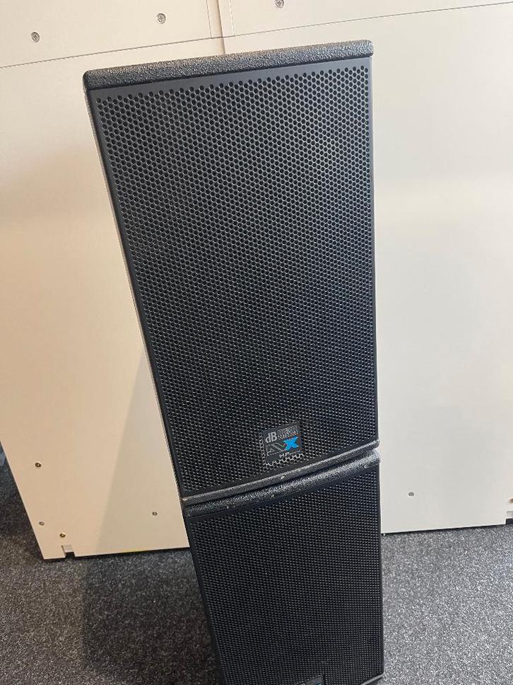 2x dB Technologies DVX-D10 speakers, Audio, Tv en Foto, Luidsprekers, Gebruikt, Front, Rear of Stereo speakers, Minder dan 60 watt