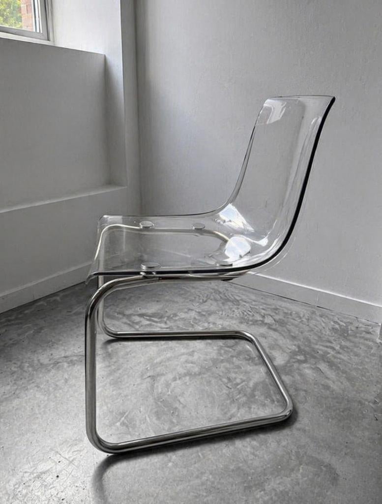 2x IKEA Tobias stoel, Huis en Inrichting, Stoelen, Gebruikt, Twee, Kunststof, Metaal, Overige kleuren, Ophalen