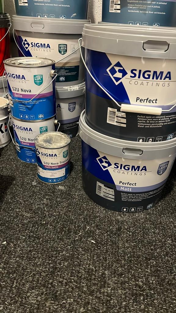 Sigma perfect matt nova satin ral 9010 nieuw, Doe-het-zelf en Verbouw, Verf, Beits en Lak, Ophalen of Verzenden, Zo goed als nieuw