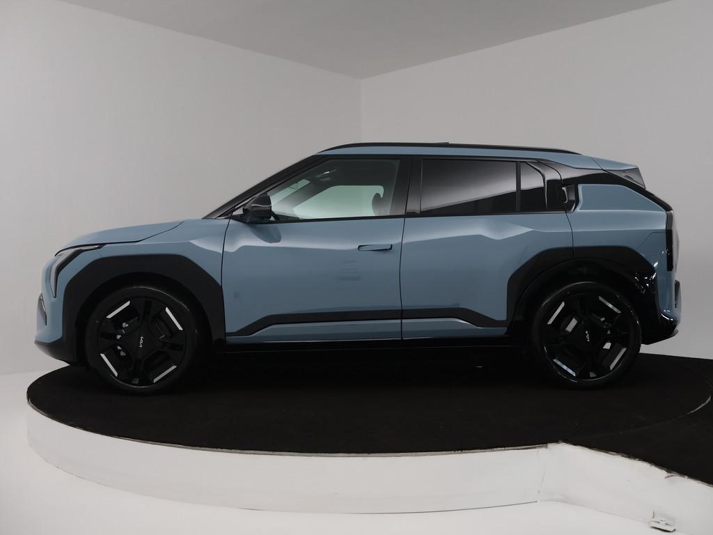 Kia EV3 GT-PlusLine 81.4 kWh | Company Car | 10 Jaar Garanti, Auto's, Kia, Verwarming stoelen achter, 510 min, Zwart, Blauw