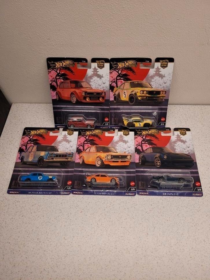 Hot Wheels Premium Japan historics complete set van 5 auto's, Ophalen of Verzenden, Nieuw, Auto