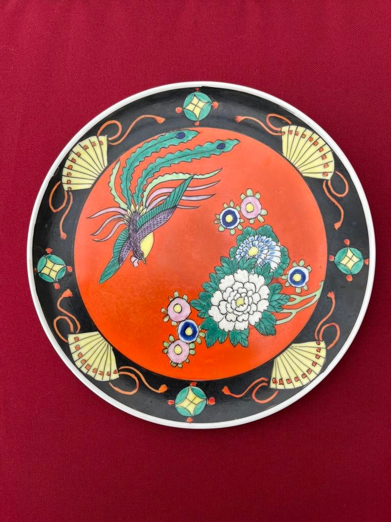 Bord Japans thema , doorsnede ong 23,5 cm, Antiek en Kunst, Antiek | Wandborden en Tegels, Ophalen of Verzenden
