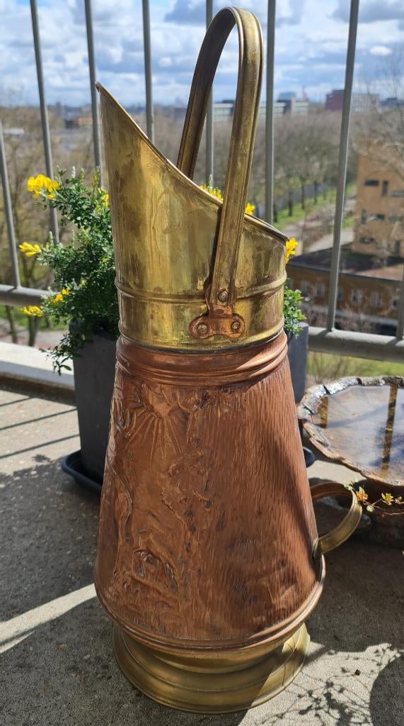 Vintage Koperen kolenkit/emmer, Antiek en Kunst, Antiek | Koper en Brons, Ophalen, Koper