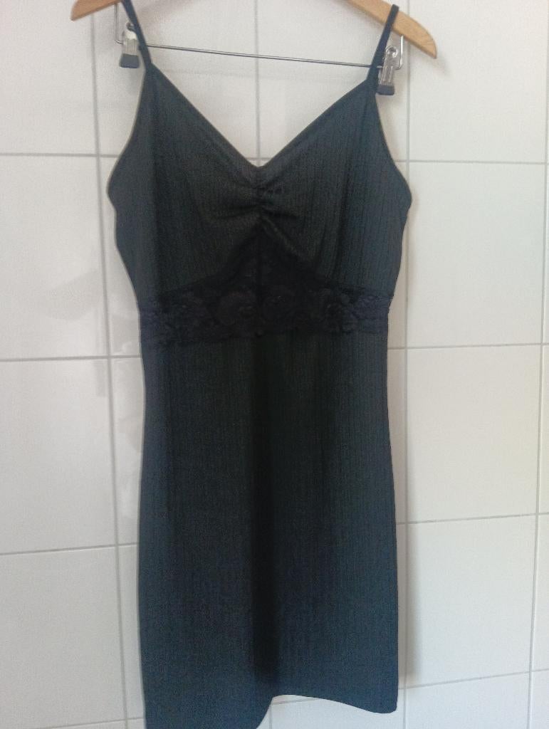 NIEUW: Zwarte Bodycon Jurk XL – Geribd met Kant – SHEIN, Zwart, Maat 46/48 (XL) of groter, Nieuw, Ophalen of Verzenden