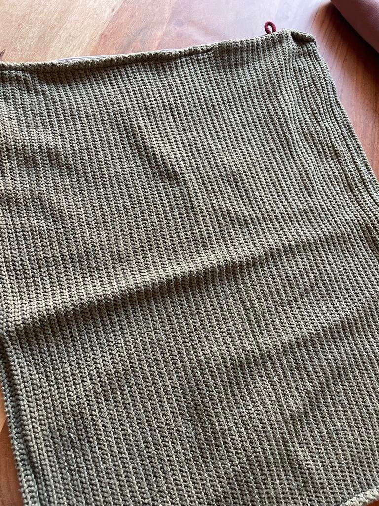 Stoov Kussenhoes 45x60 - Groen/Grijs, Huis en Inrichting, Woonaccessoires | Kussens, Ophalen of Verzenden, Nieuw, Groen, Rechthoekig