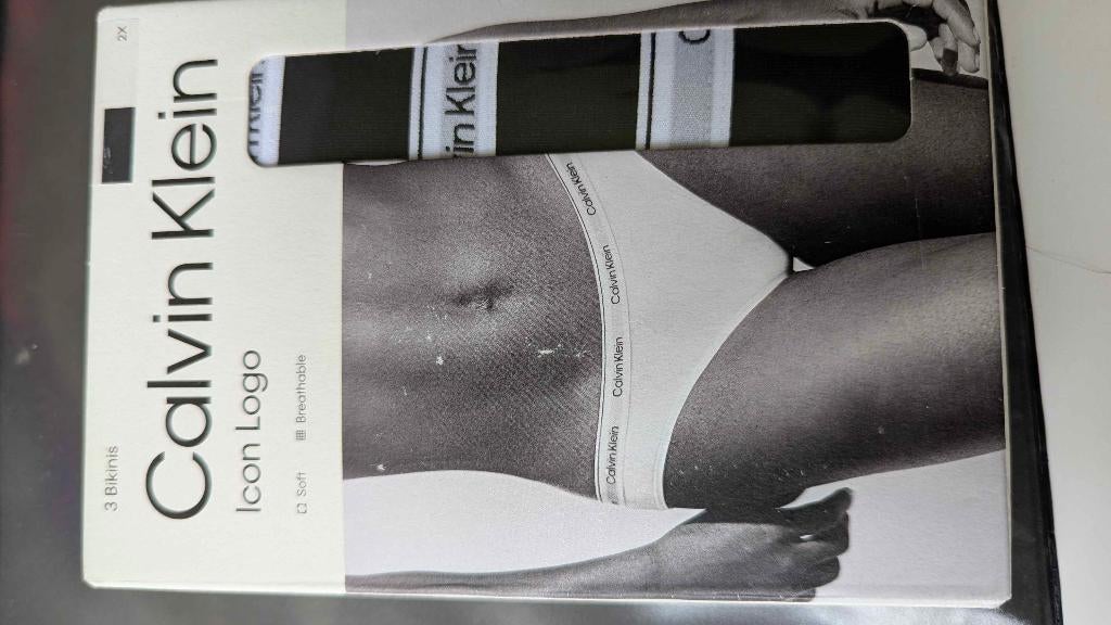 Calvin Klein 3 bikinis XXL zwart (ongeopend), Calvin Klein, Ophalen of Verzenden, Zwart, Slip