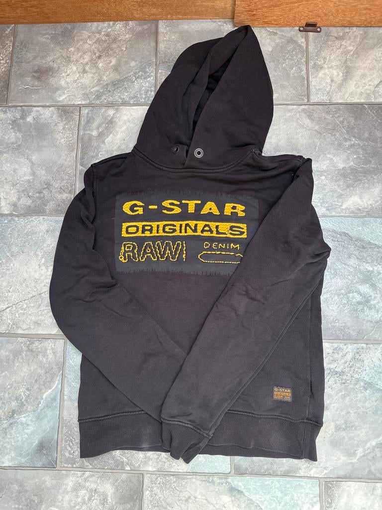 G-Star Originals Raw Hoodie Zwart Maat M, Ophalen of Verzenden, Gedragen, Maat 48/50 (M), Zwart