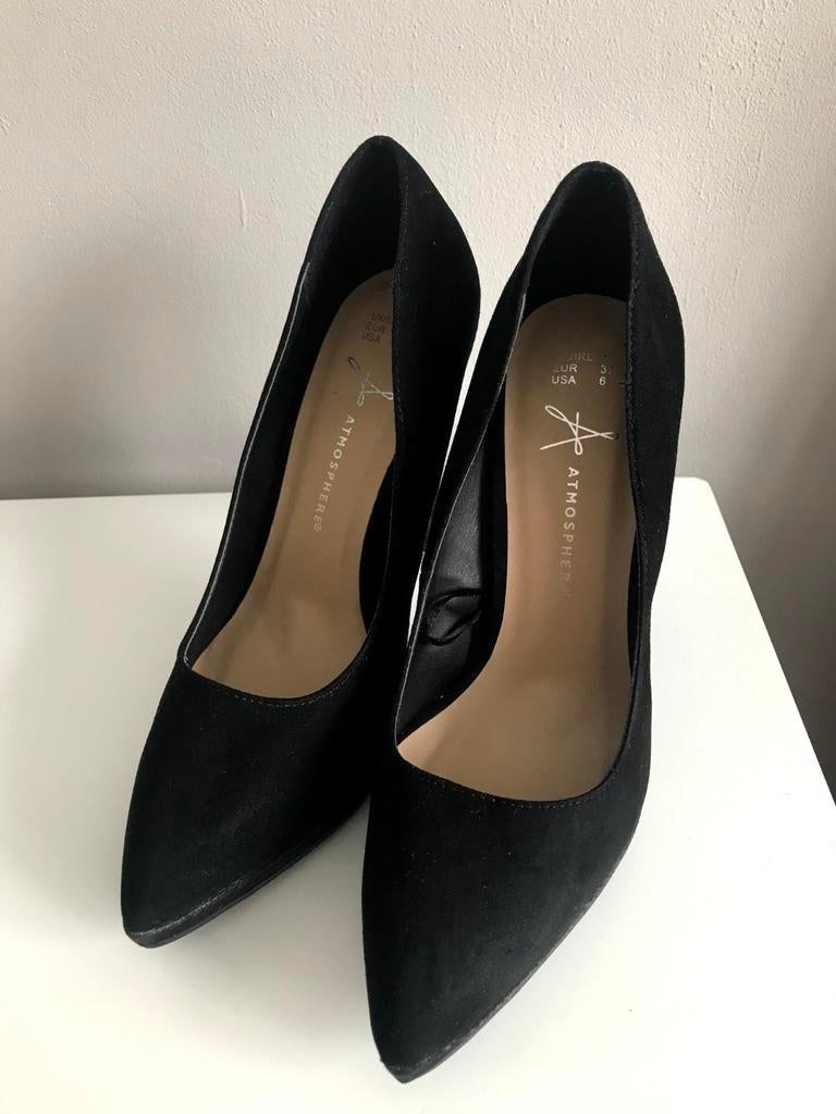 Zwarte pump maat 37 suède nieuw, Ophalen of Verzenden, Zo goed als nieuw, Zwart