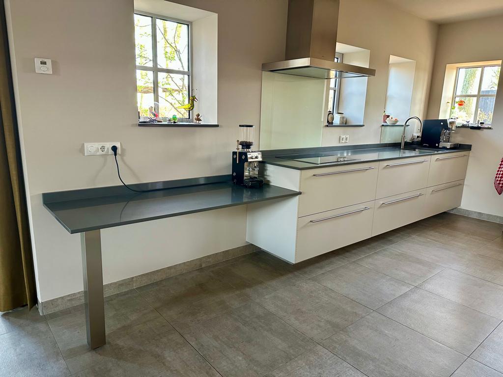 Compleet keukenblok met apparatuur, Ophalen, Gebruikt, Enkelwandige keuken, Crème