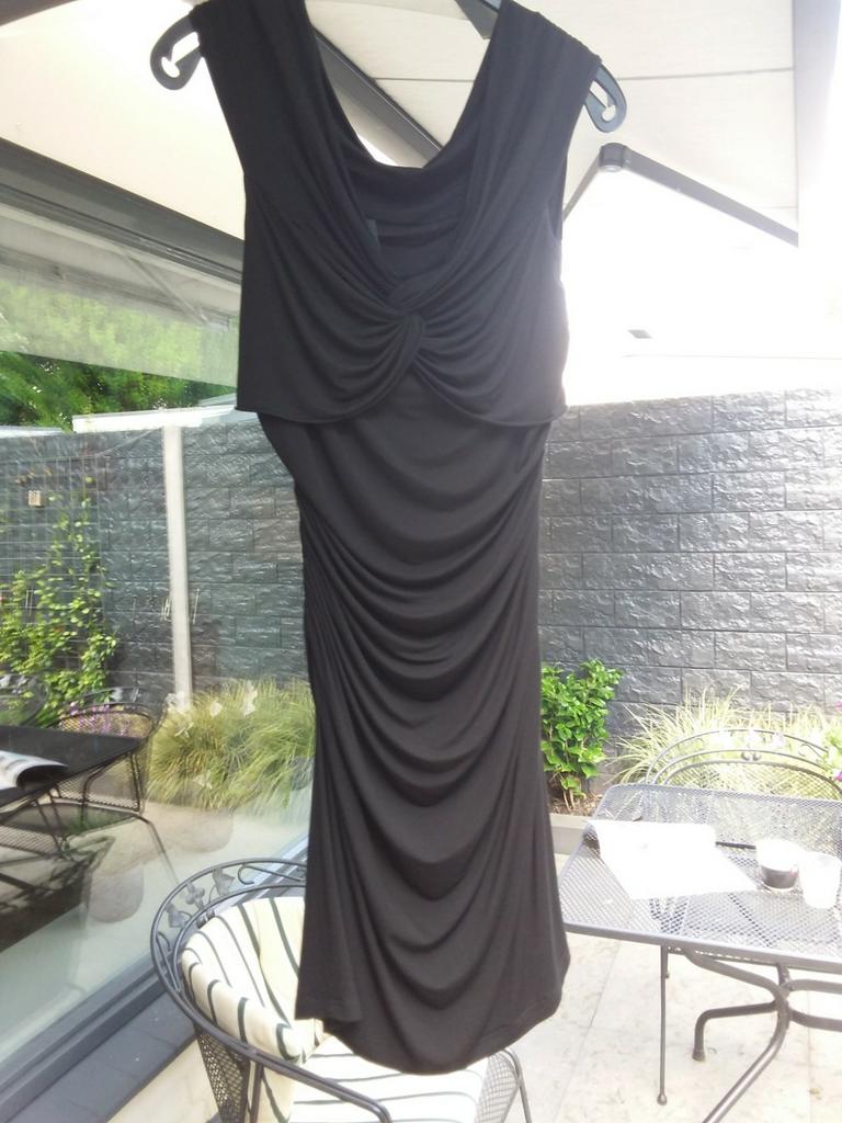 Zwarte jurk Barbara Schwarz + bijpassend jasje/vestje mt M, Ophalen of Verzenden, Zo goed als nieuw, Zwart, Knielengte