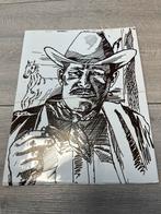 Vintage Sticker Cowboy Western Decoratie, Verzenden, Gebruikt, Overige typen