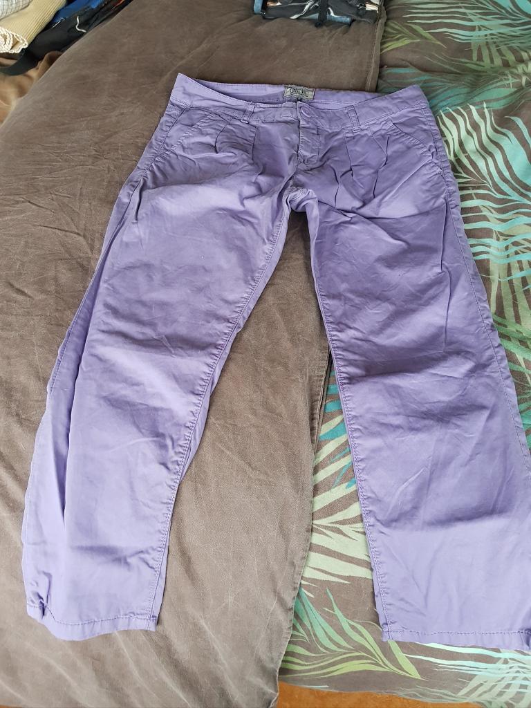 broek, Ophalen, Paars, Zo goed als nieuw, Maat 36 (S)