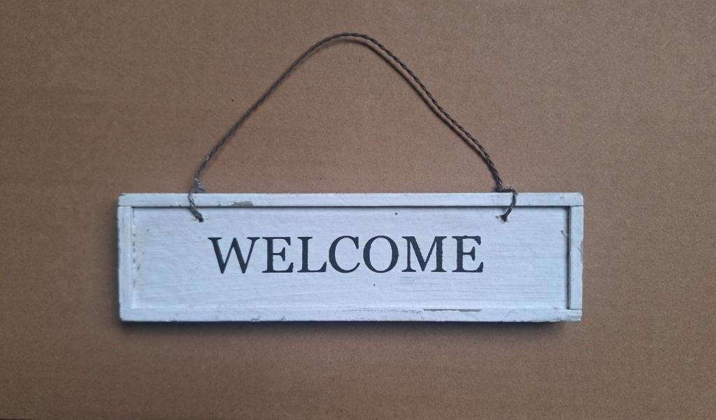 Nieuw Welkom bordje, Verzenden, Nieuw