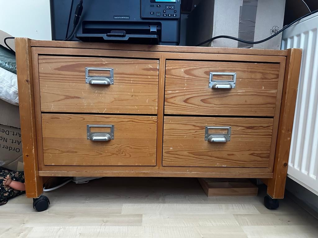 Vintage lundia apothekersgreep ladenkast ladenblok, Huis en Inrichting, Kasten | Ladekasten, Ophalen, Gebruikt, Vintage greepjes