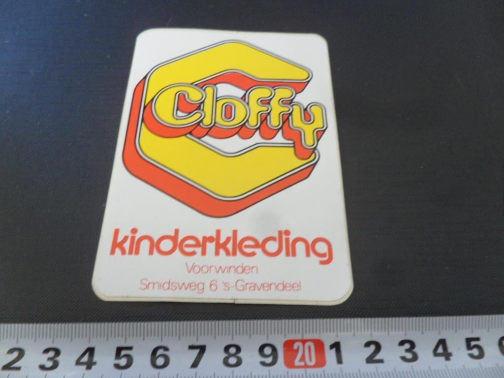 sticker 's-Gravendeel CLOFFY Kinderkleding Voorwinden, Ophalen, Zo goed als nieuw