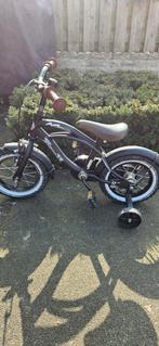 Kinderfiets 12 inch met zijwieltjes - Zwart, Ophalen, Gebruikt, Minder dan 16 inch, Zijwieltjes
