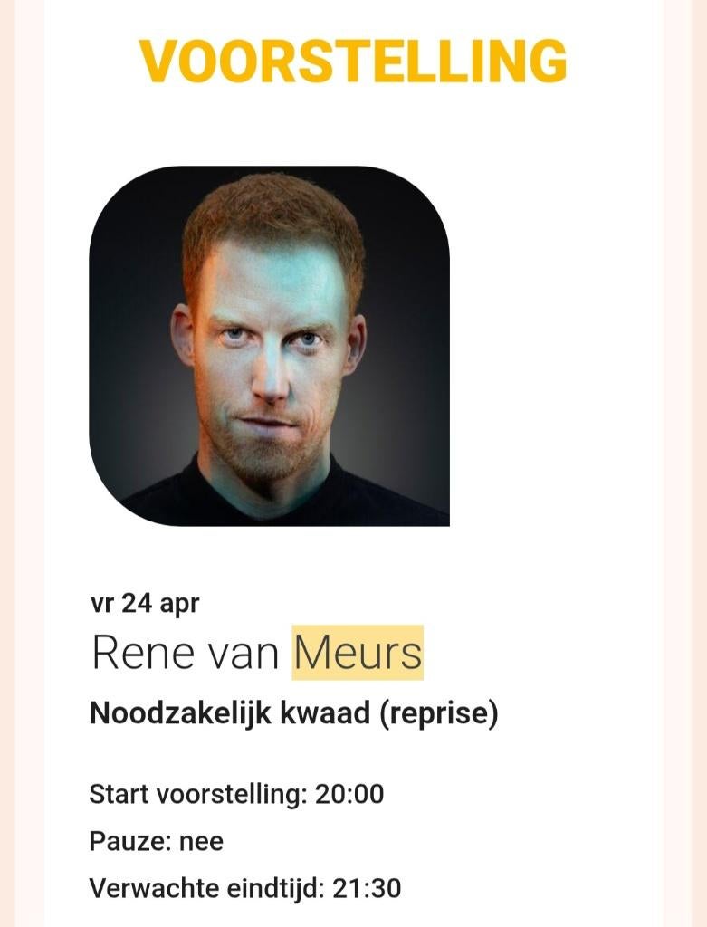 2 Kaartjes Rene van Meurs, Twee personen, April