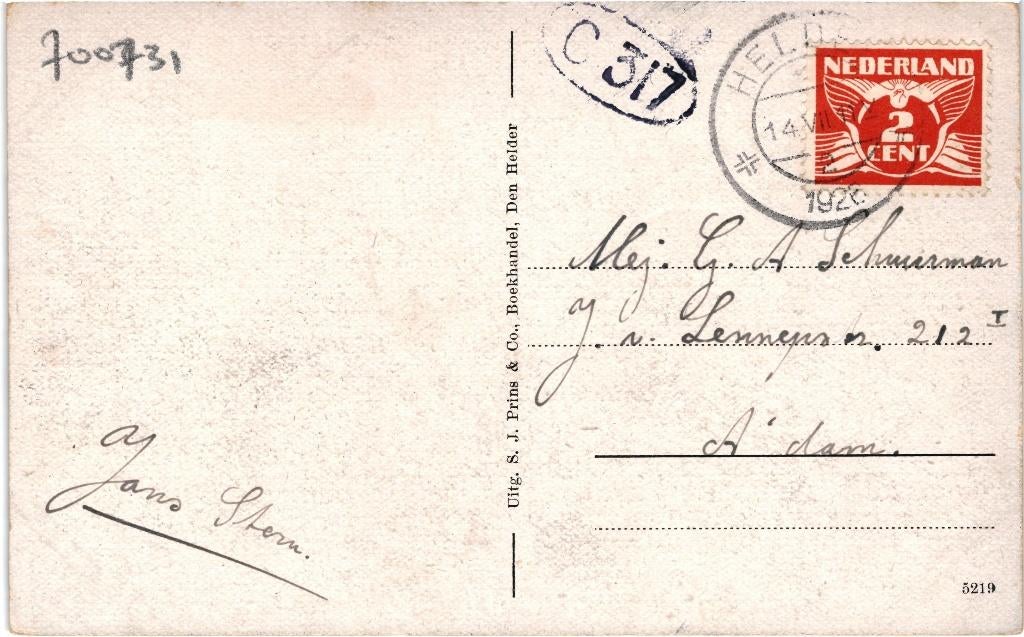 700731 Huisduinen NH 1926 Zeebad Gelopen met postzegel, Verzamelen, Ophalen of Verzenden, 1920 tot 1940, Gelopen, Noord-Holland