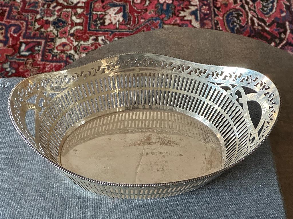 zilver brood schaal, Ophalen of Verzenden