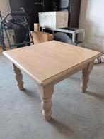 Salontafel eiken whitewash 70x70, Ophalen, 50 tot 100 cm, Vierkant, 50 tot 100 cm