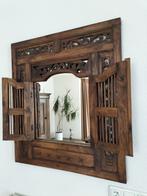 Spiegel hout met luik., Ophalen, Rechthoekig