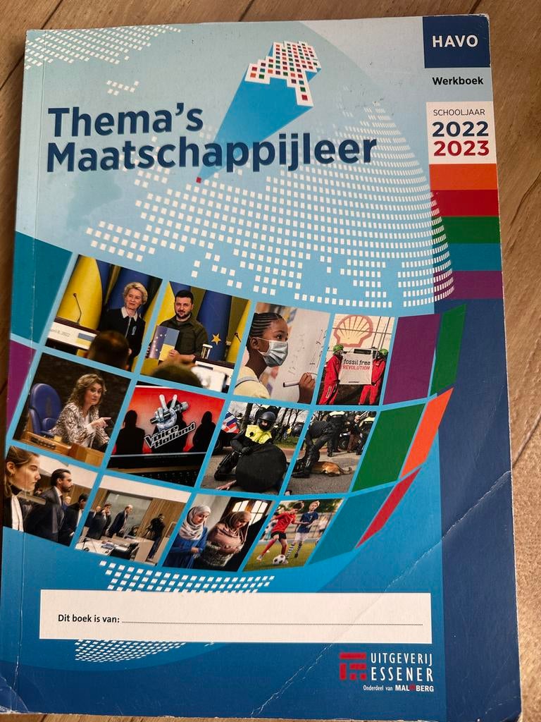 Thema's Maatschappijleer 2022/23 havo Werkboek, Ophalen of Verzenden, Gelezen, HAVO, Maatschappijleer