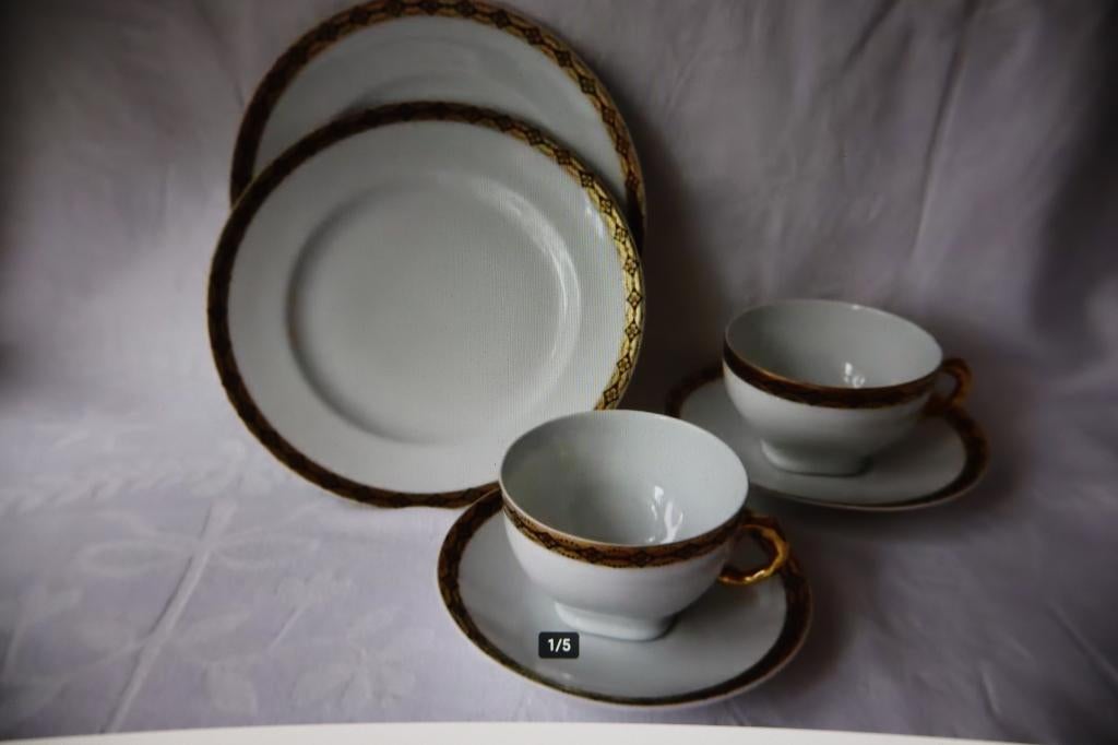 Antiek Boheems Chodov RFH porseleinen set c 1918, Ophalen of Verzenden