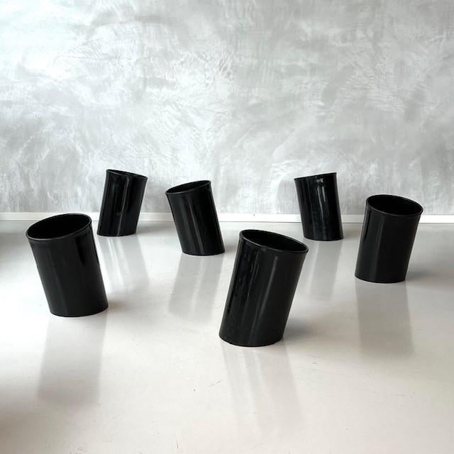 Danese prullenbakken 4x Enzo Mari vintage design prijs p/st, Kunststof, Gebruikt, Danese, Danese