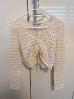 Bershka gehaakt topje met lange mouwen, Maat 38/40 (M), Wit, Ophalen of Verzenden, Zo goed als nieuw