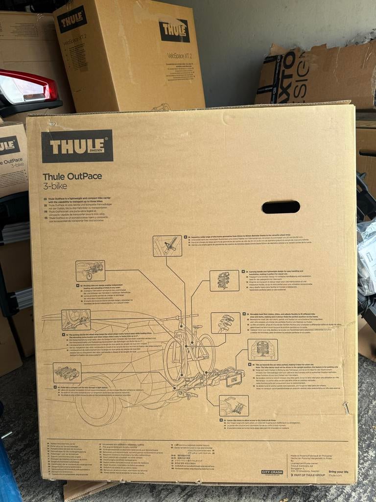 Thule Outpace 90131 3-fietsendrager - OP=OP actie CamperCoen, Auto diversen, 3 fietsen of meer, Ophalen of Verzenden, Trekhaakdrager