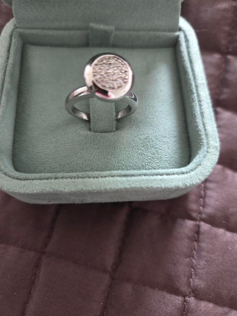 Tirisi moda ring  met diamanten, Sieraden, Tassen en Uiterlijk, Ringen, Ophalen of Verzenden, Dame, Zilver, Zilver