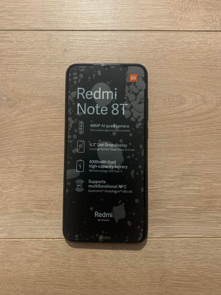 Redmi Note 8T - werkt, maar veel schade, Overige modellen, Ophalen of Verzenden, Zonder simlock, Niet werkend