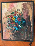 Bloemenschilderij - Handgeschilderd & Gesigneerd, Antiek en Kunst, Ophalen of Verzenden
