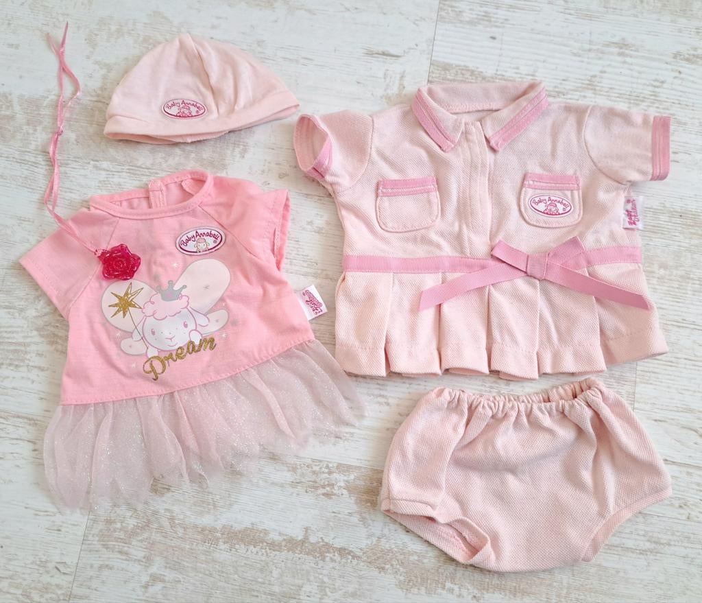 Baby annabell luxe kleding set 5 stuks, Ophalen of Verzenden, Zo goed als nieuw, Overige typen