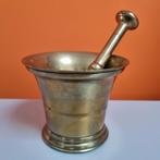 zware messing vijzel met stamper, Antiek en Kunst, Ophalen of Verzenden, Koper