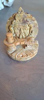 Handgesneden Shiva Lingam beeldje - Marmer, Ophalen of Verzenden