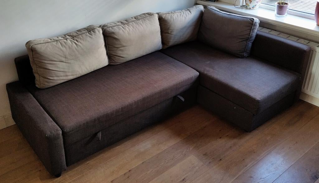 Friheten sofa/ slaapbank, Ophalen, Gebruikt, 125 tot 150 cm, Hoekbank