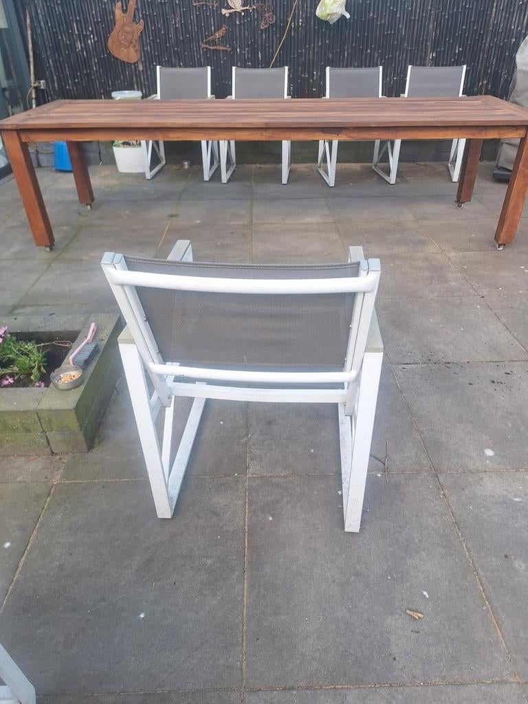 8 aluminium tuinstoelen, Tuin en Terras, Tuinstoelen, Ophalen of Verzenden, Zo goed als nieuw, Aluminium