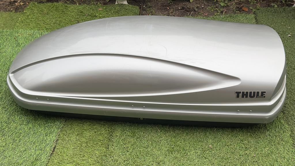 Dakkoffer Thule INCL Dakdragers VW Tiguan, Auto diversen, Dakkoffers, Ophalen, Gebruikt