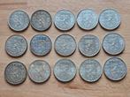 Totaal 15 zilveren Juliana rijksdaalders, partij 2., Postzegels en Munten, Munten | Nederland, Koningin Juliana, Setje, Zilver