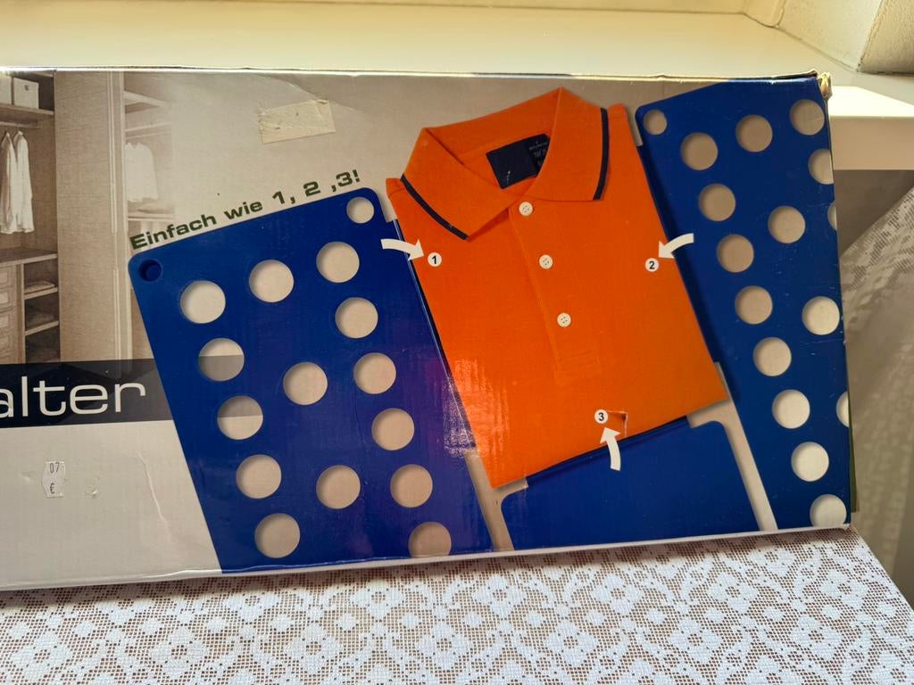Kunstof wasvouwer handig voor shirts -vouwhulp, Ophalen of Verzenden, Zo goed als nieuw